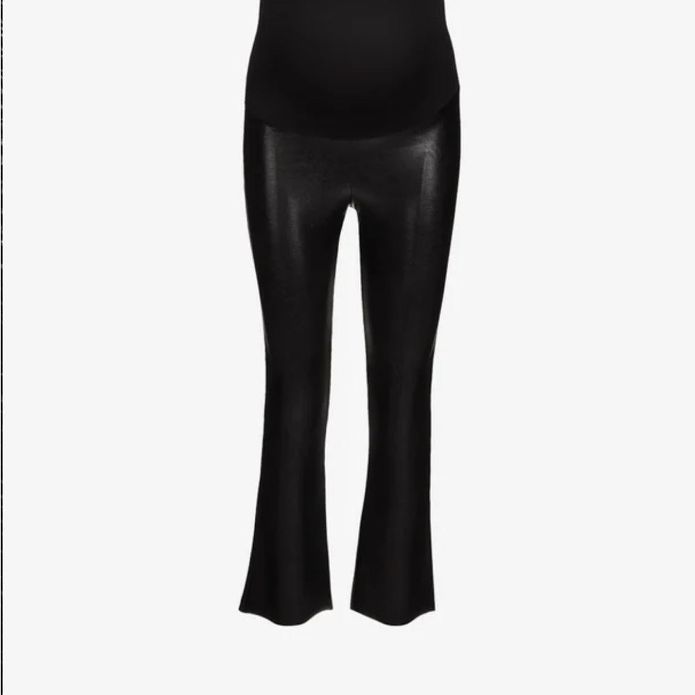 EUC Commando Black pleather Flare Leggings - Sz S